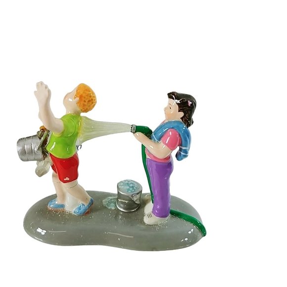 Dept 56 Original Snow Village Collection "Car Wash Fundraiser" Orig Box 2 Piece - Picture 4 of 9